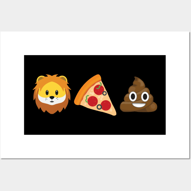 Lion Pizza Shit Wall Art by irfankokabi